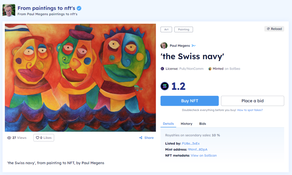 ‘the Swiss navy’ NFT artwork on solsea.io